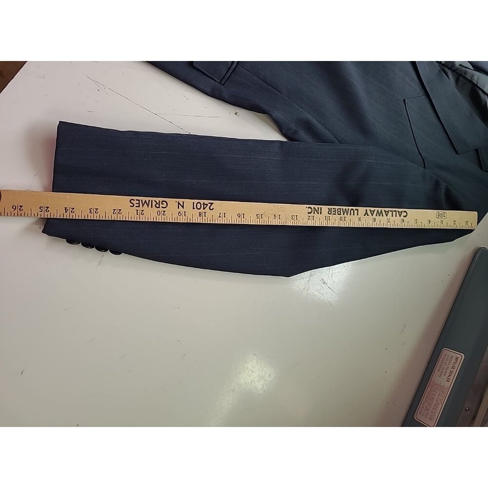 Luskey’s Men’s Western Sport Coat L Blue Wool Blend 2 Button Blazer Jacket - Picture 12 of 16